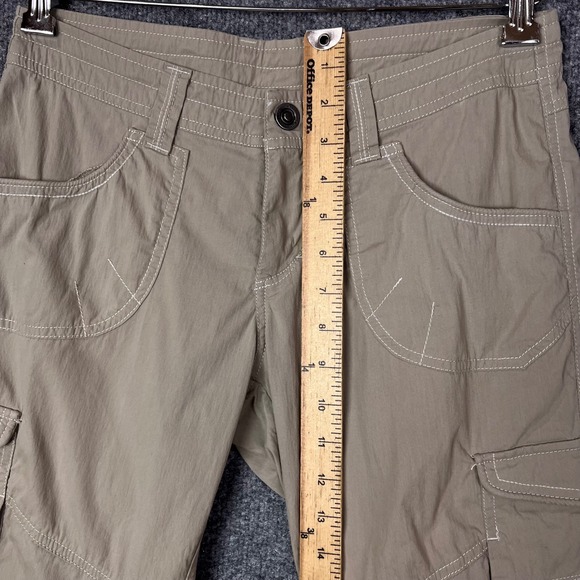 Kuhl Womens Cargo Capris Tan Hiking Outdoor Pants Size 4 Khaki Cropped - Picture 7 of 10